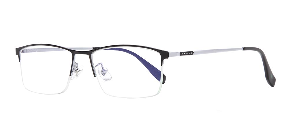 CARETTA Eyeglasses Teenage Man Rectangular Half Framed Metal Unfiltered CRTTA 7578-C4